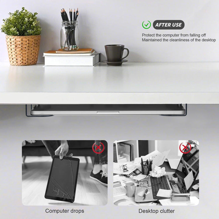 Laptop Untertisch Halterung, Laptop Halterung Unter Schreibtisch, Multifunktionale Unter-Tisch-Halte