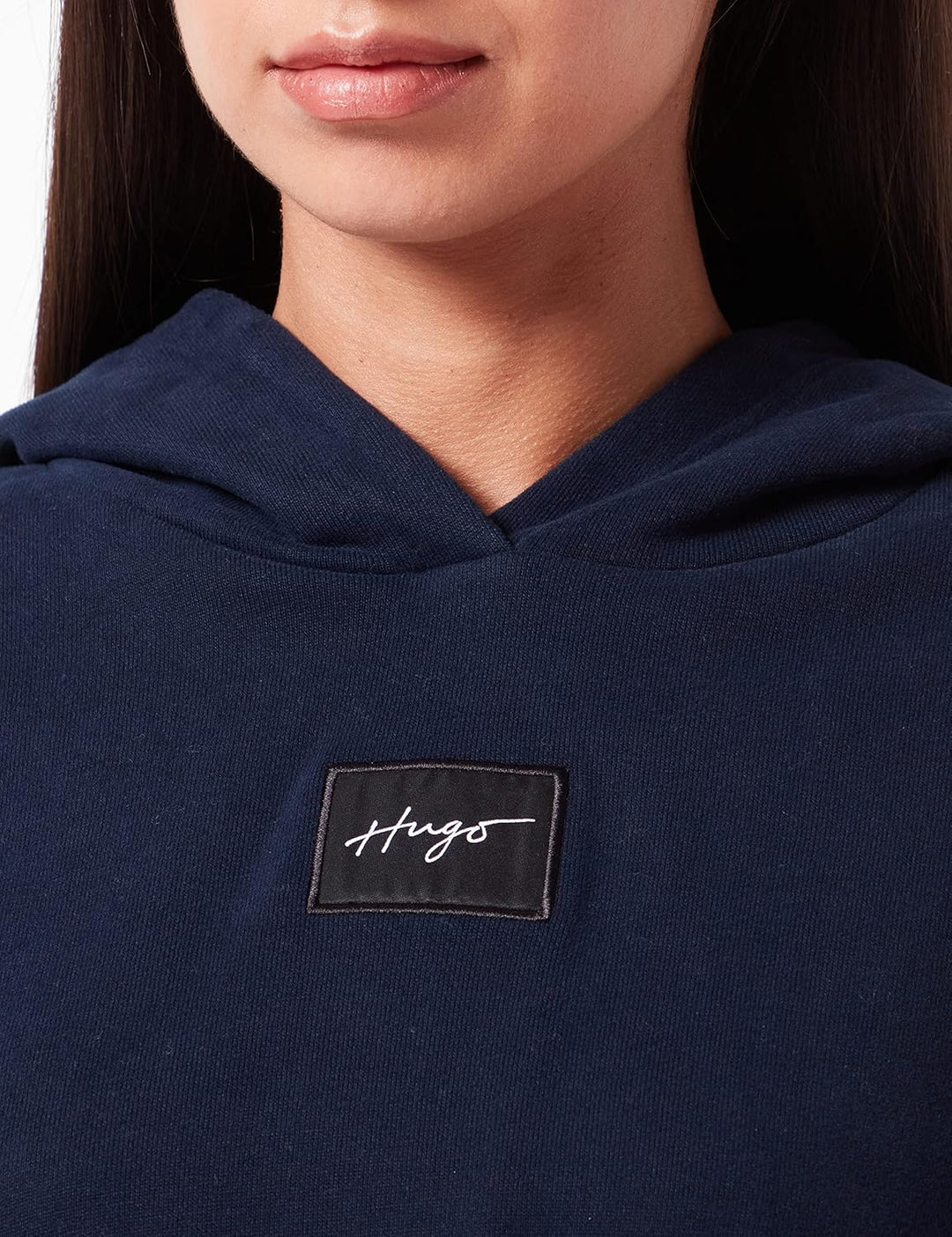 HUGO Damen Sweatshirt L Dark Blue408, L Dark Blue408