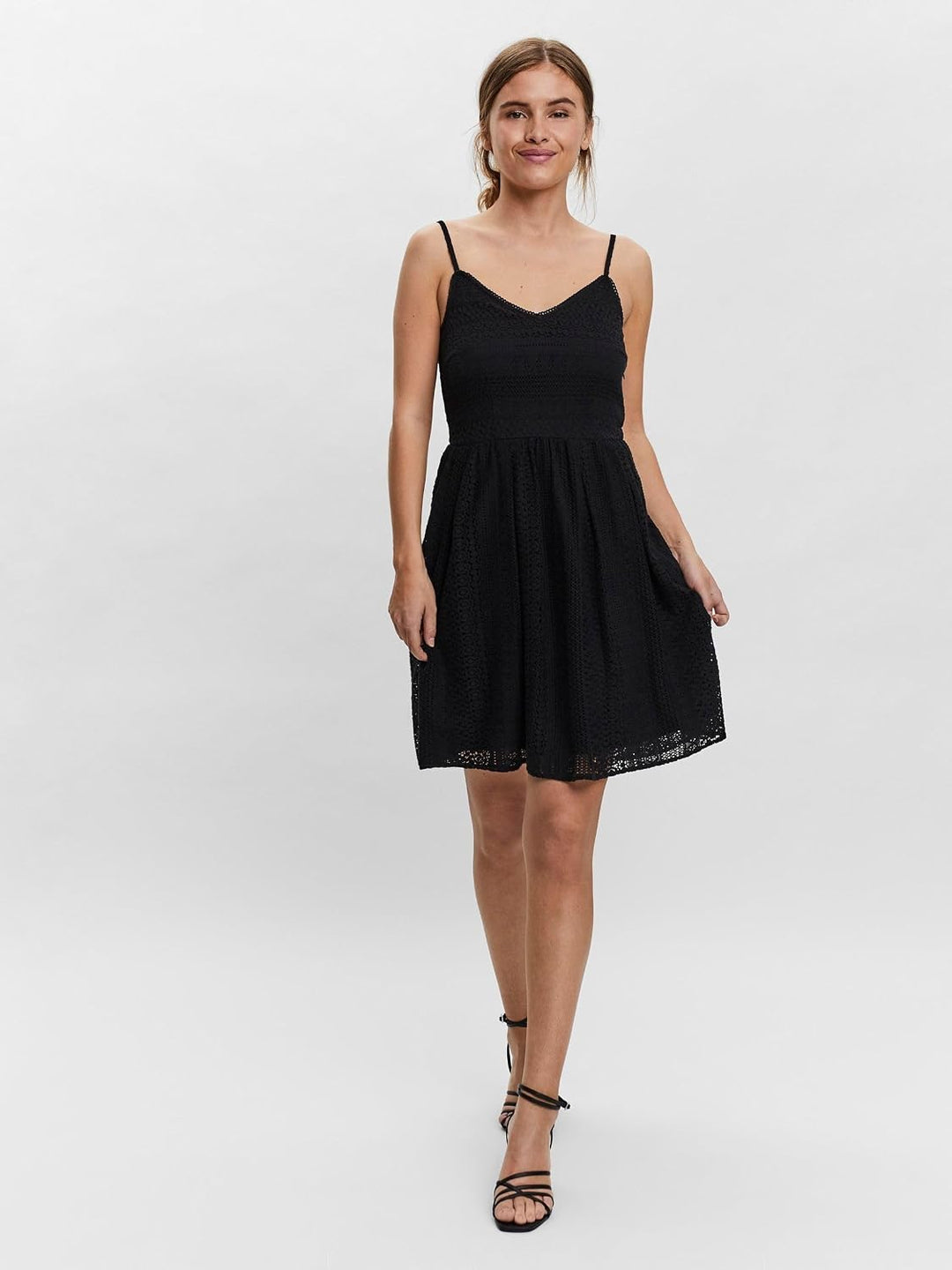 VERO MODA Female Plissiertes Kleid VMHONEY Kurzes Kleid | Plissé dress XS Schwarz, XS Schwarz