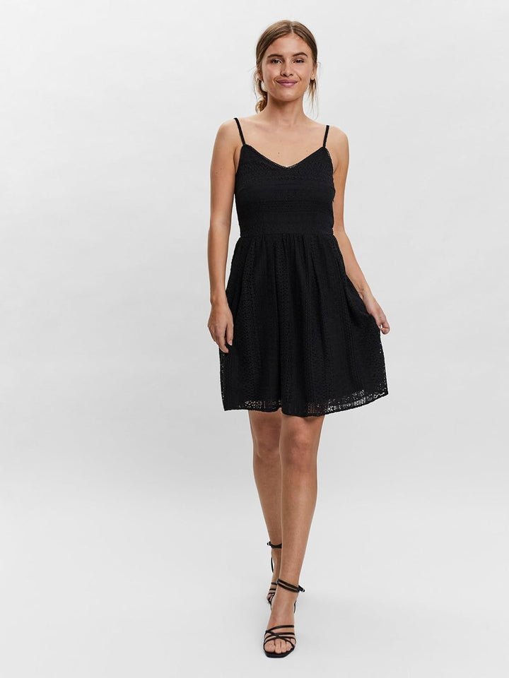 VERO MODA Female Plissiertes Kleid VMHONEY Kurzes Kleid | Plissé dress XS Schwarz, XS Schwarz