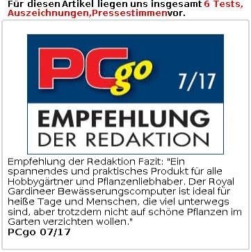 Royal Gardineer Bewässerung Bluetooth: Bewässerungscomputer mit Bluetooth, App-Steuerung über Androi