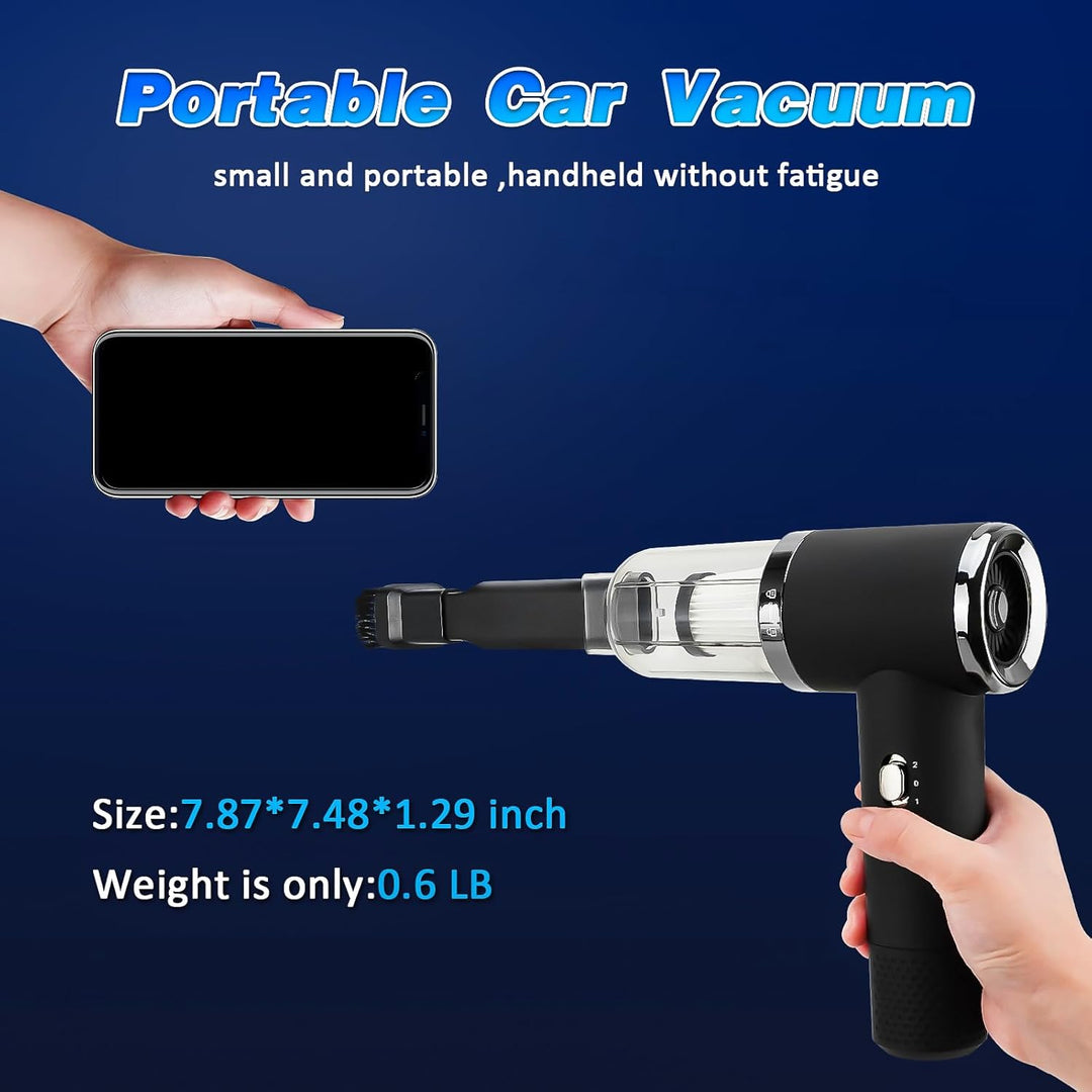 D-Lumina Handstaubsauger，15000PA kabelloser Handstaubsauger Akku mit USB-C Schnellladung，Auto Staubs