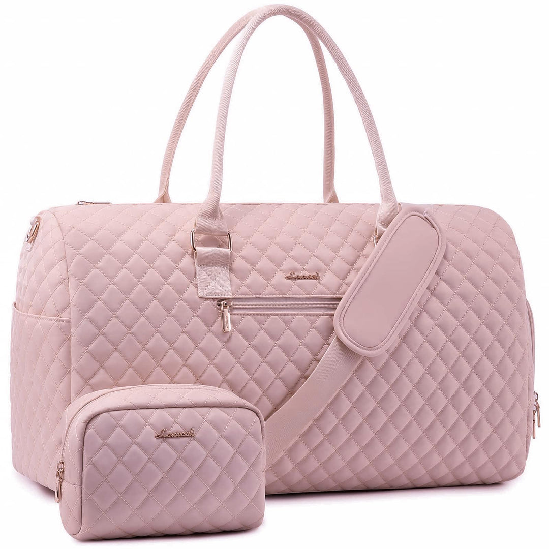 LOVEVOOK Reisetasche Sporttasche Damen, 45L Gross Weekender Travel Bag Kliniktasche Geburt mit Kultu
