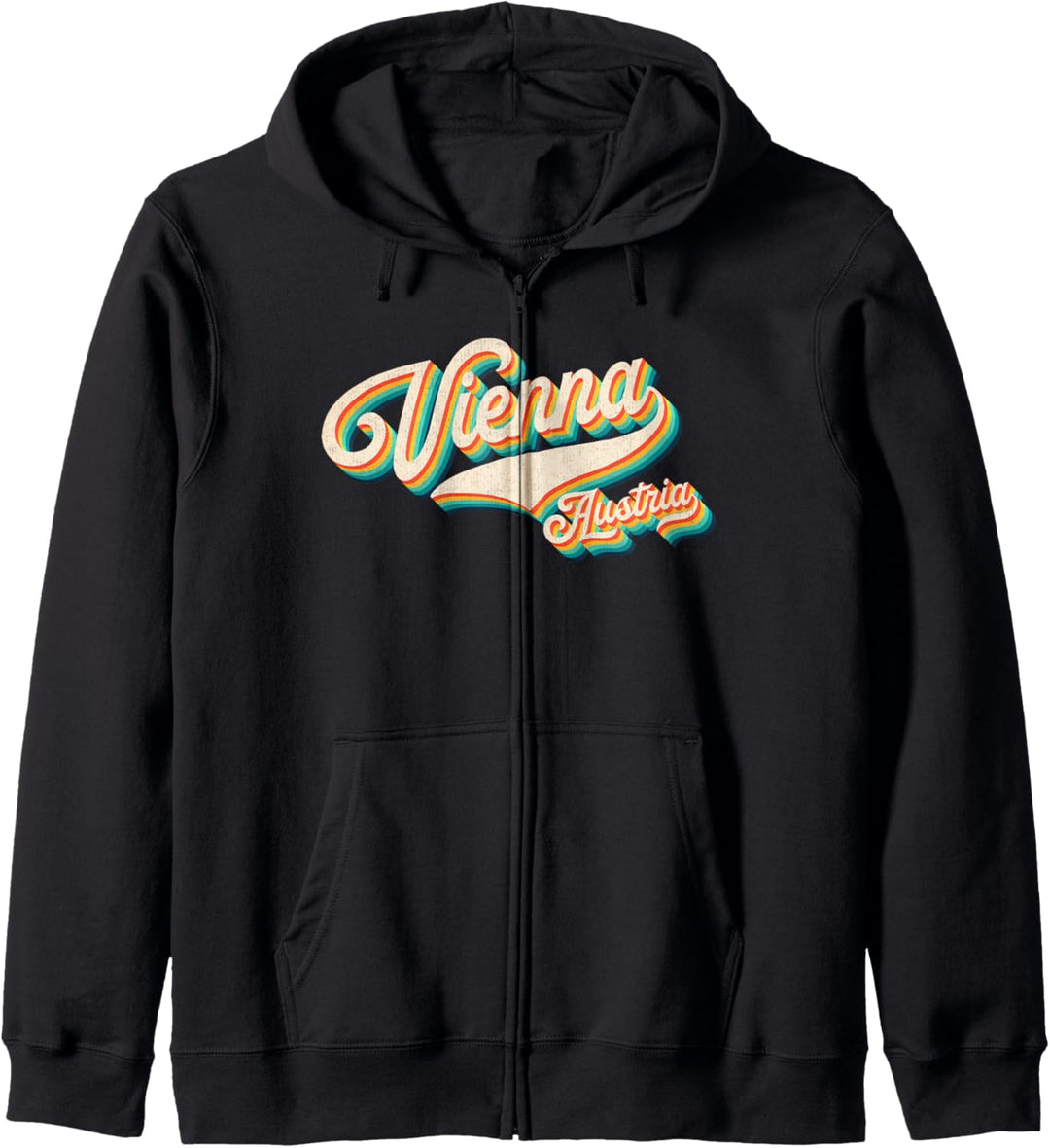 70s Vintage Retro Vienna Austria Throwback Gift Kapuzenjacke