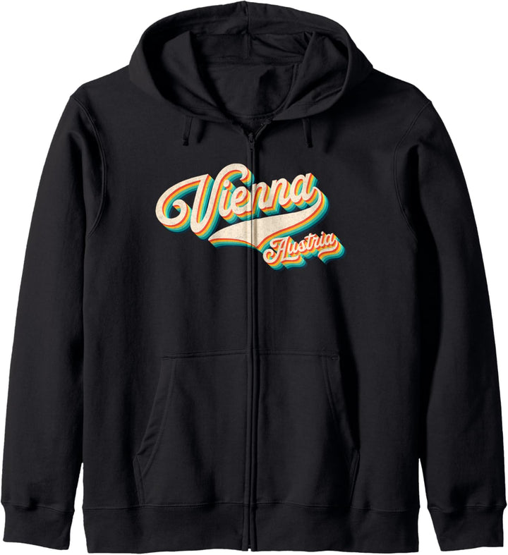 70s Vintage Retro Vienna Austria Throwback Gift Kapuzenjacke