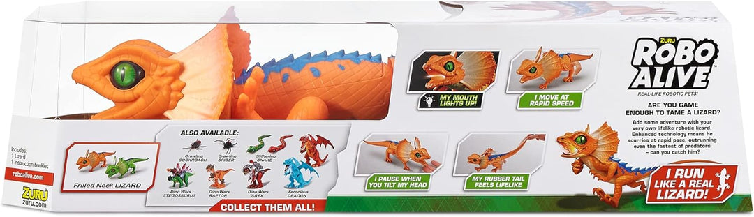 ZURU 38509 ROBO Alive Lurking Eidechse Serie 3 orange, Motive und Farben Sortiert