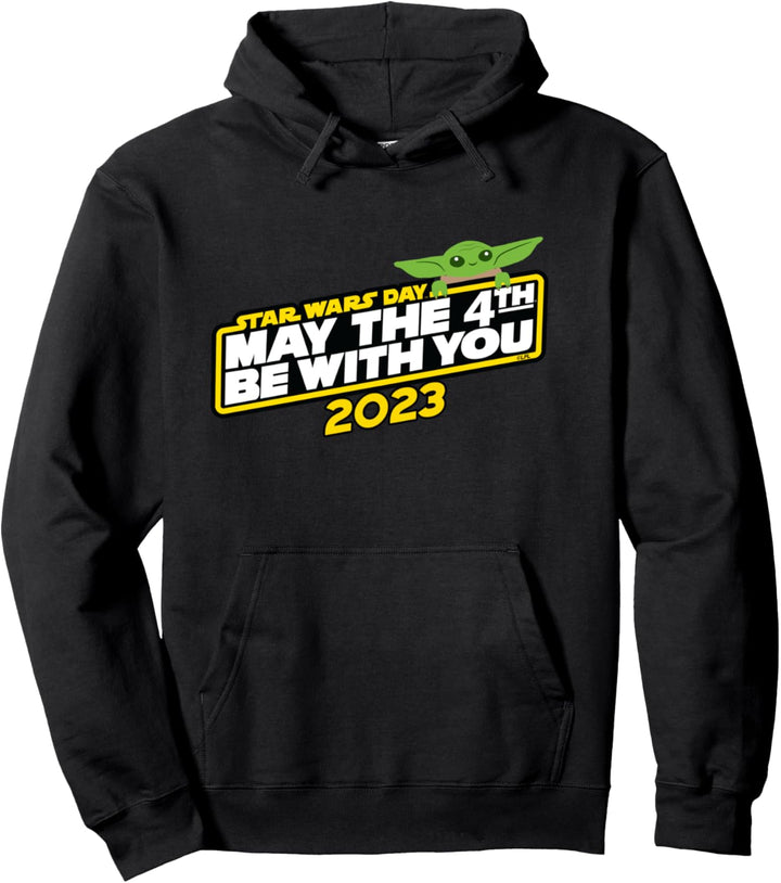 Star Wars Day May the 4th Be With You 2023 Logo Grogu Pullover Hoodie
