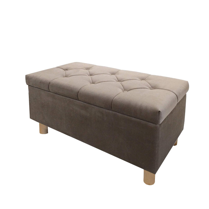 Sitzbank Sitzhocker Sitztruhe mit Stauraum Aufbewahrungsbox (Beige), Beige