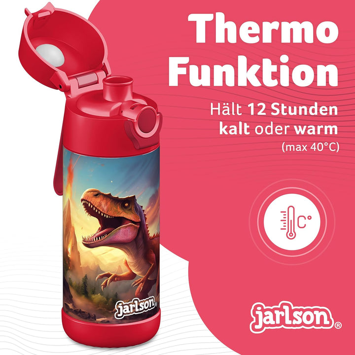 Jarlson® Trinkflasche Kinder Edelstahl MALI [THERMOSFLASCHE] - Kindertrinkflasche Auslaufsicher - Th
