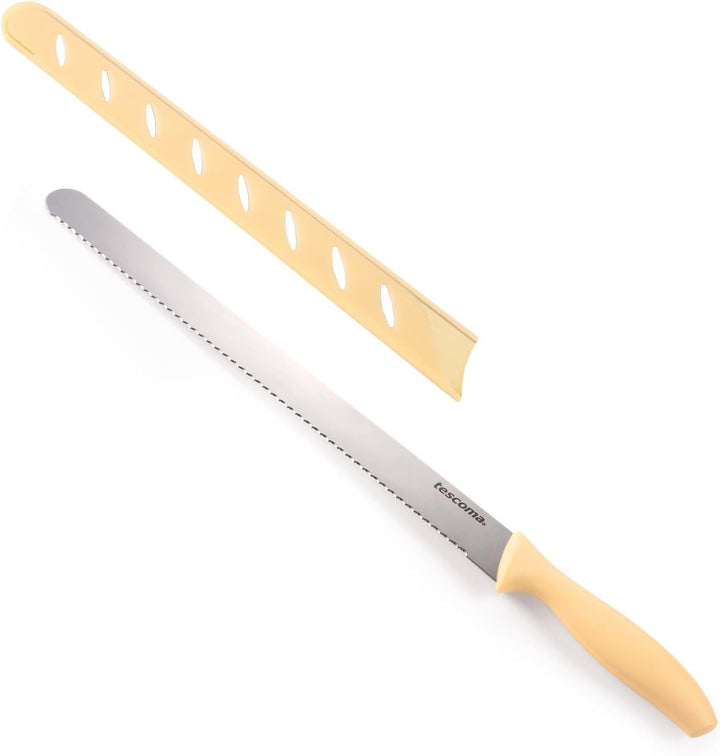 Tescoma DELICIA Tortenmesser 30 cm aus Kunststoff in Gelb zum Schneiden und Servieren von Kuchen Tor