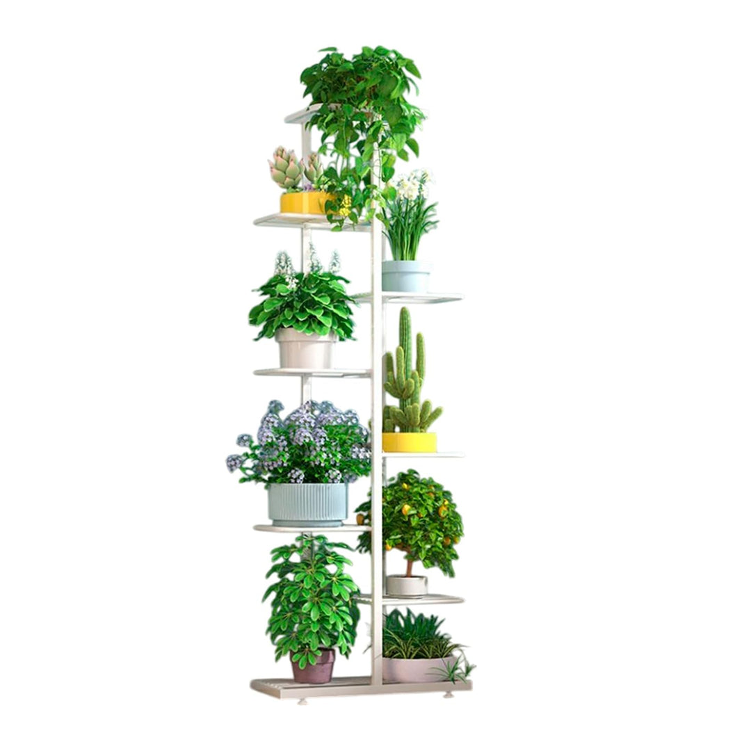 ESSOSWAY Blumenständer Pflanzenständer - Indoor - Pflanzenregal Blumentreppe Blumenregal Metall - 8