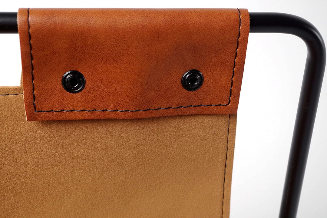 Kobolo Zeitungsständer aus Metall und Kunstleder braun 37x24x27cm 37x24x27 cm, 37x24x27 cm