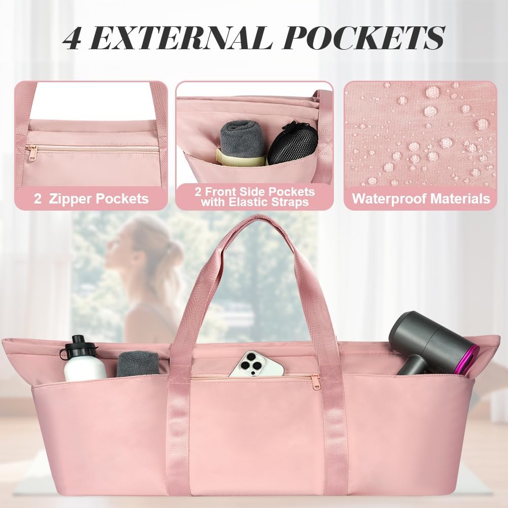 Sporttasche Damen, Gross Yogatasche, Yogamatte Tasche, Sporttasche Damen mit Nassfach & Schuhtasche,
