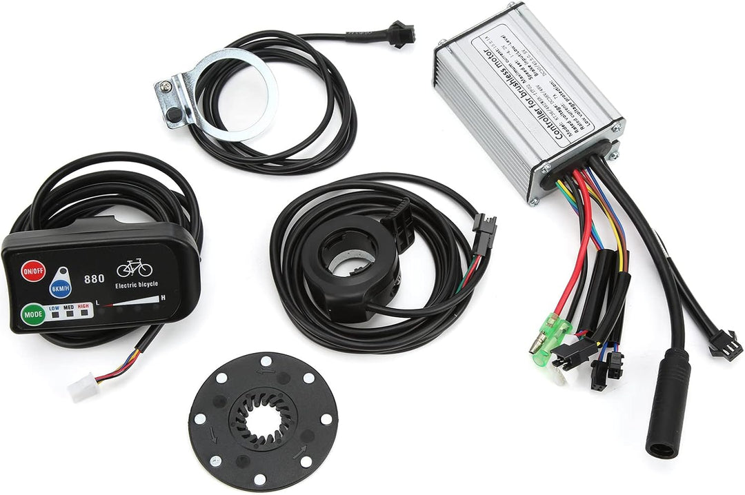 BuyWeek Elektrofahrrad Brushless Motor Controller Kit, 36V 48V 15A Rechteckwellen Controller LED880