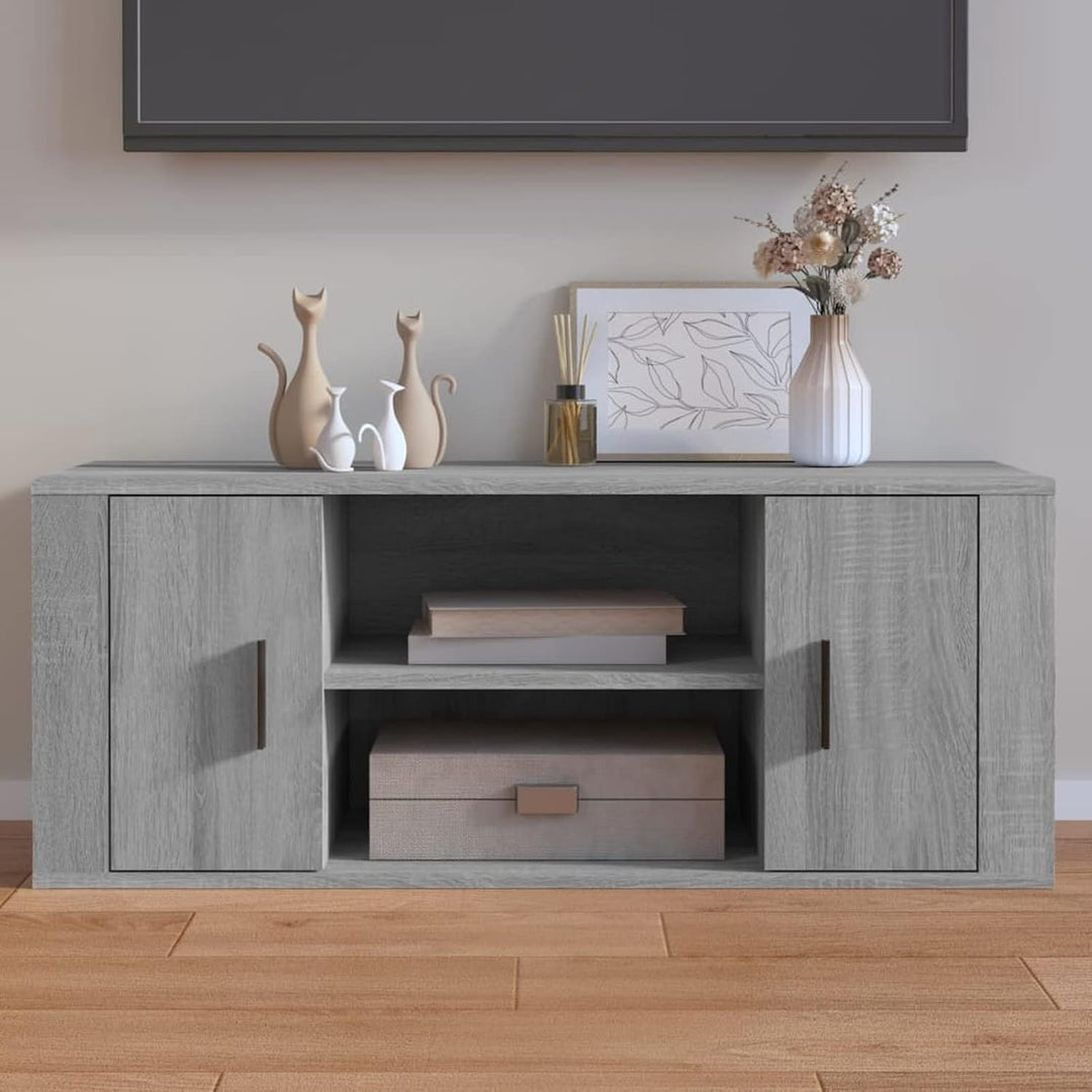 Tidyard TV Schrank mit 4 Fächer Lowboard TV Möbel Fernsehschrank Fernsehtisch TV Board Fernsehmöbel