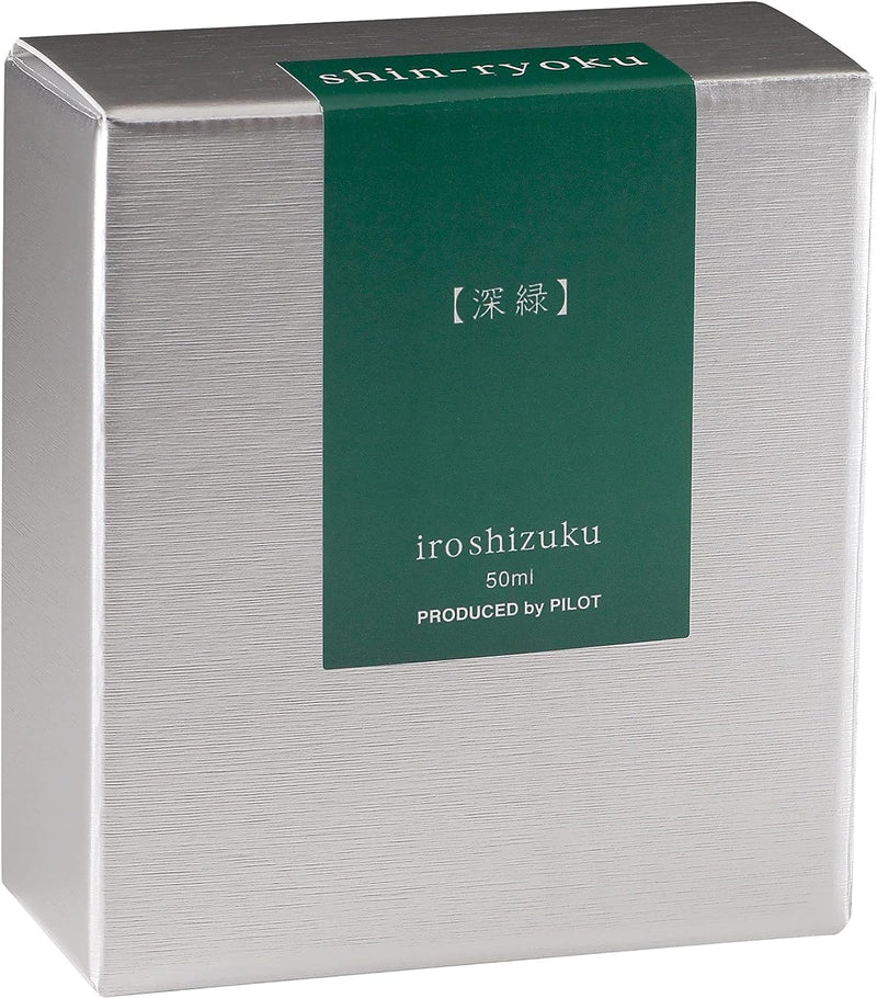 PILOT Iroshizuku 69214 Füllfederhalter-Tinte, Shin-Ryoku, Waldgrün (dunkelgrün), 50 ml Flasche (dunk