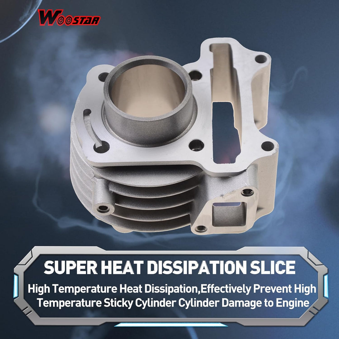 WOOSTAR 39mm Zylinder Ersatz für 4 Takt GY6 49ccm 50ccm 139QMA 139QMB Motor ATV 4 Wheeler Quad Rolle