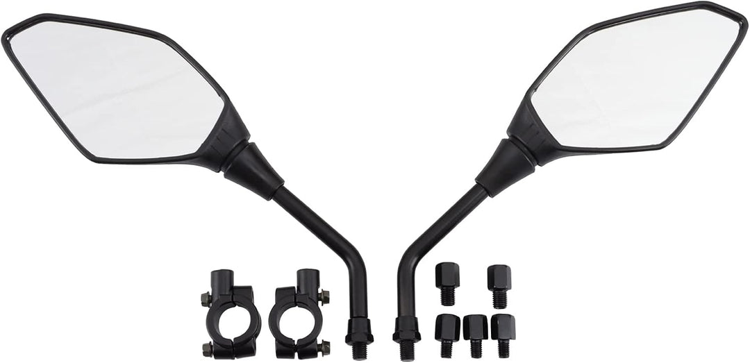 WOOSTAR 7/8" Motorrad Lenkererhöhung 10mm Seitenspiegel mit Konverter Gewindeschrauben M10 auf M8 Er