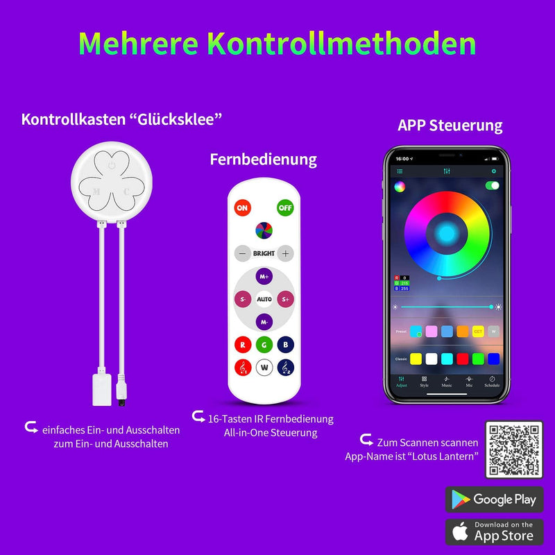 HAMLITE TV Hintergrundbeleuchtung für 70-82 Zoll Fernseher, 5.5m Bluetooth LED Strip, Sync mit Musik