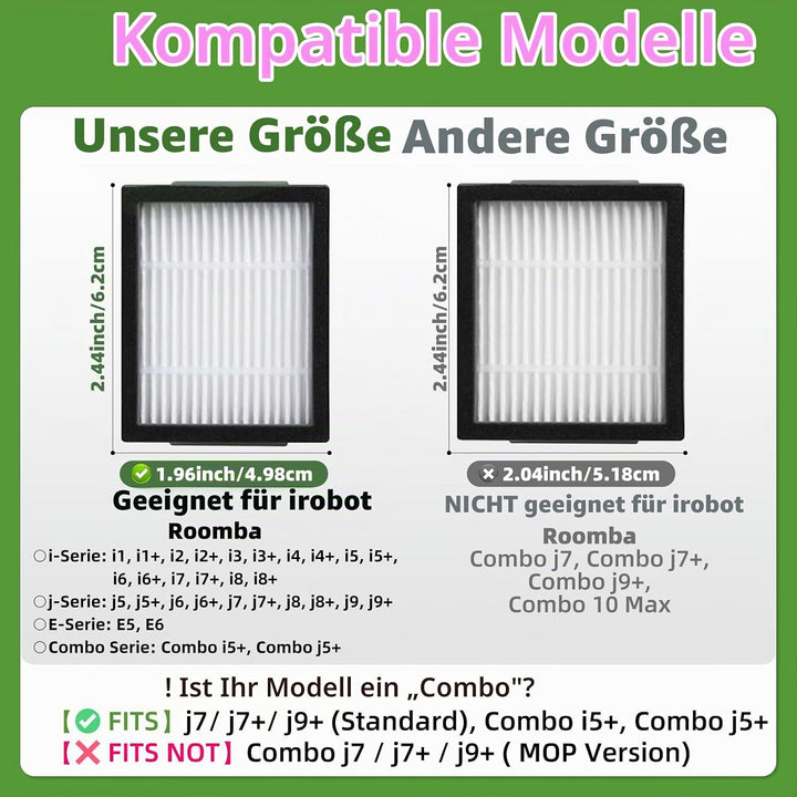 Loveco Ersatzteile Zubehör Kompatibel für iRobot Roomba I Serie i1+ i2+ i3+ i4+ i5+ i6+ i7+ i8+, J s
