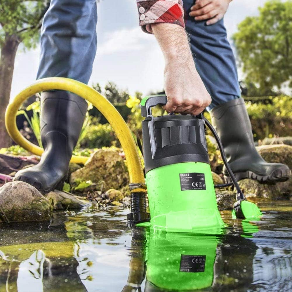 Bakaji Tauchpumpe Elektropumpe Sommerpumpe Wasser dunkel Schmutz Leistung 400 W Förderleistung 7000