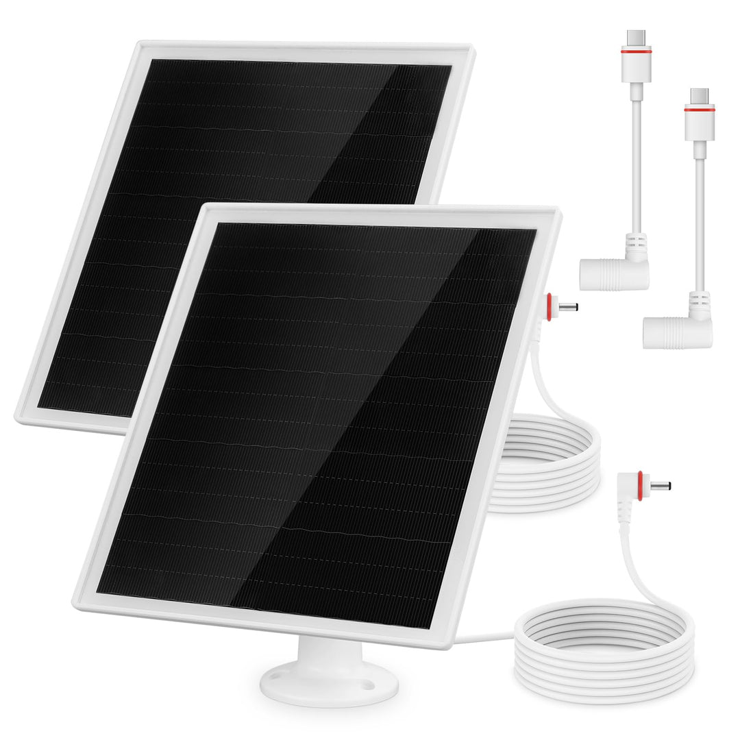 6W Solarpanel für Ring Kamera, Überwachungskamera Solarpanel mit 360° Einstellbares, IP66 Wasserdich