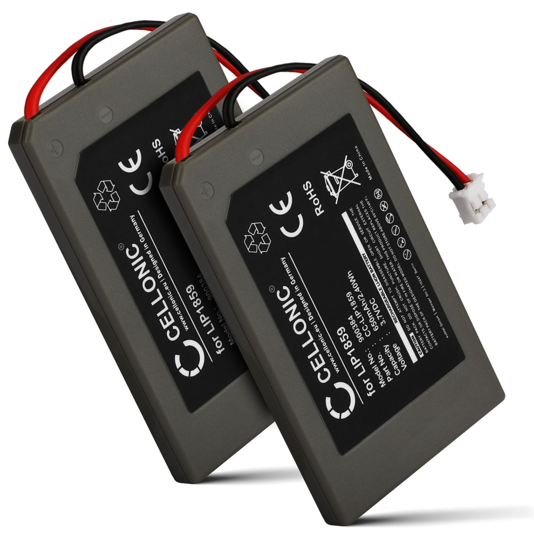 CELLONIC 2X Ersatz Akku LIP1859 LIP1472 kompatibel mit Sony Playstation 3 SIXAXIS Controller Ersatza