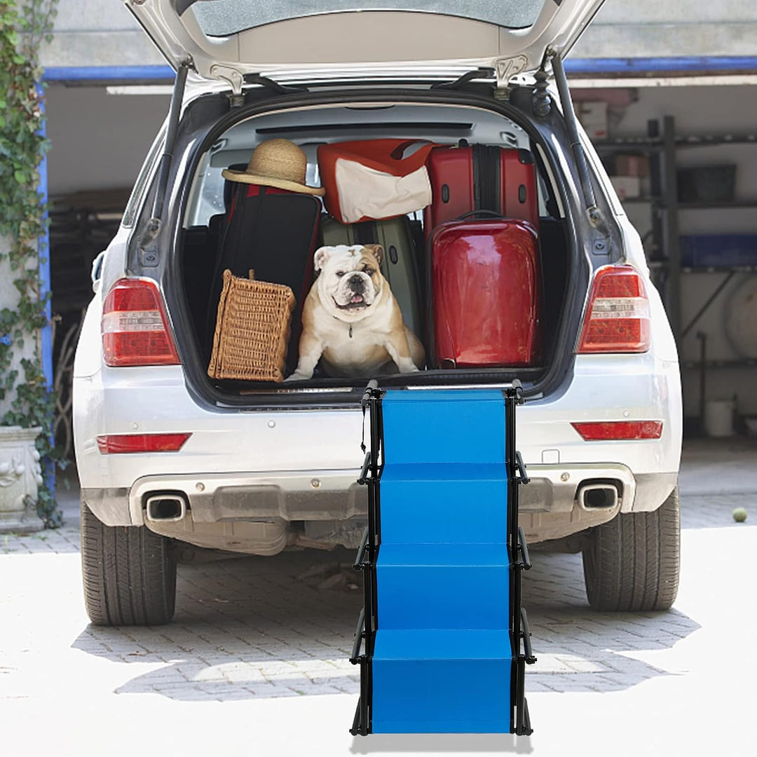 Hunderampe, Hunderampe Auto Klappbar, Hund Auto Rampe, Hundetreppe, Maximale Belastung 75 kg, Einste