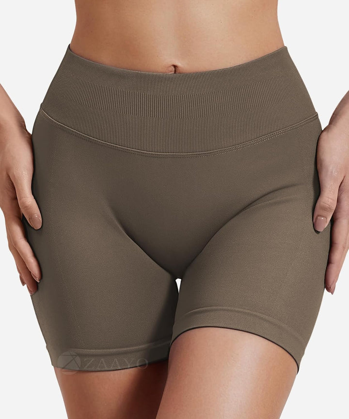 Damen Sport Shorts Hidden Scrunch Workout Auswirkungen Short 4.5 "Scrunch Butt Lifting Gym Short Nah