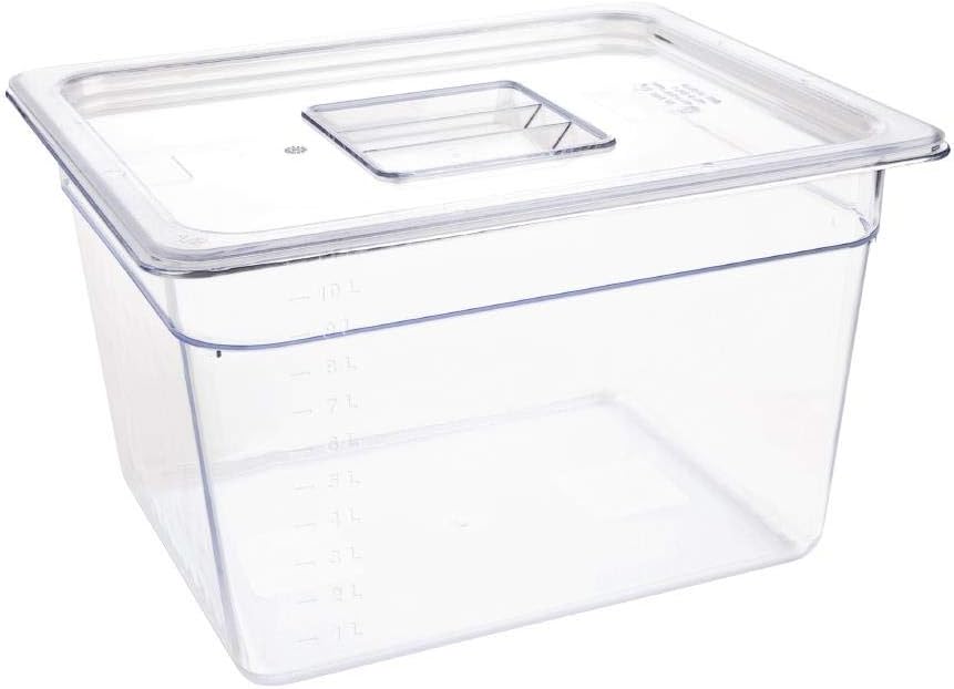 Vogue 1/2 Gastronorm-Behälter, 200 mm, 10,8 l, transparent, für Catering, Lebensmittelaufbewahrung 3
