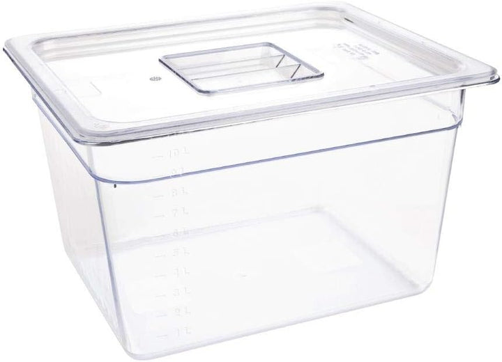 Vogue 1/2 Gastronorm-Behälter, 200 mm, 10,8 l, transparent, für Catering, Lebensmittelaufbewahrung 3