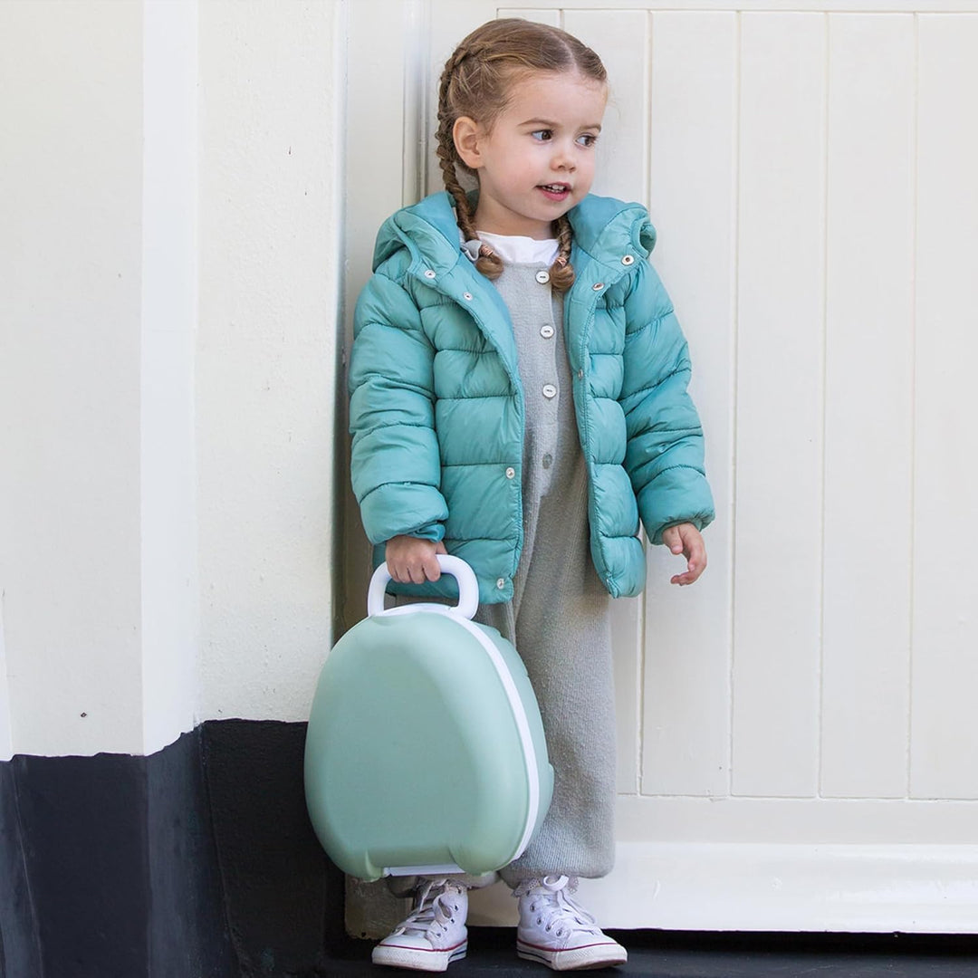 My Carry Potty - Grünes Pastell Reise-Töpfchen, preisgekrönter tragbarer Kleinkind-Toilettensitz für