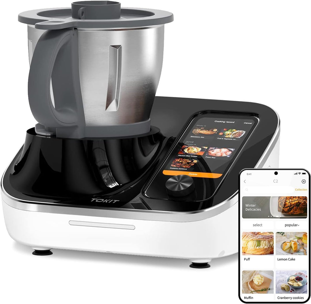 TOKIT Omni Cook Roboter All-in-1 Küchenmaschinen mit 21 Kochfunktionen Eingebauter 7'' Touchscreen G