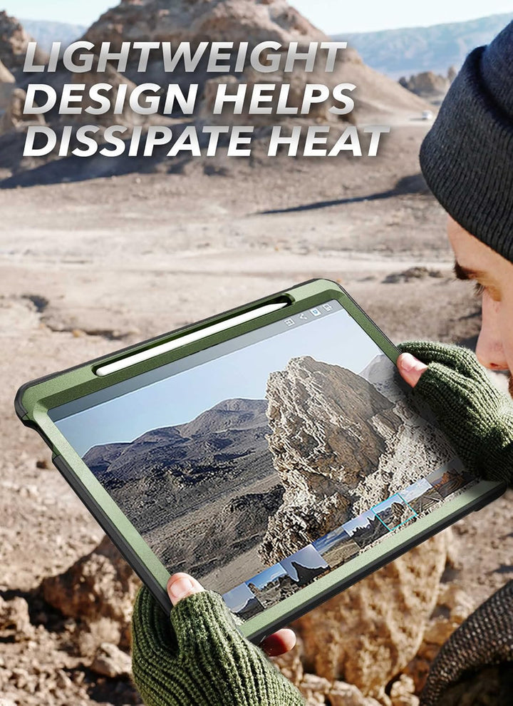 SUPCASE Schutzhülle für iPad 10,9 Zoll (2022), mit integriertem Displayschutz, klappbarem Ständer, E