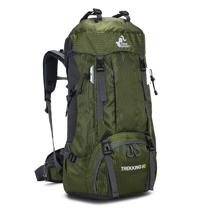 Bseash 60L Wasserdichter leichter Wanderrucksack mit Regenschutz, Outdoor Sport Tagesrucksack Multif