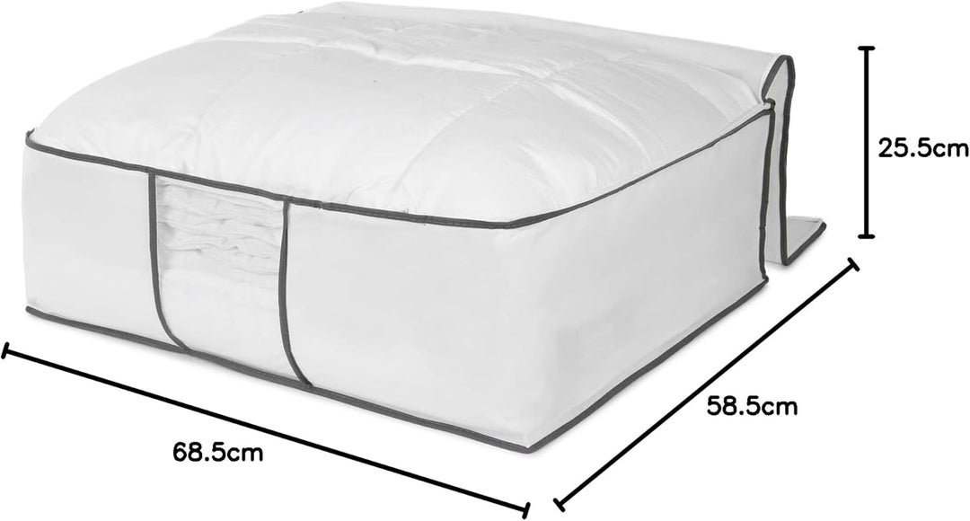 Compactor NEOTEX Bettdecken-Aufbewahrungstaschen Set von 3 - Aus 100% Polypropylen mit Transparentem