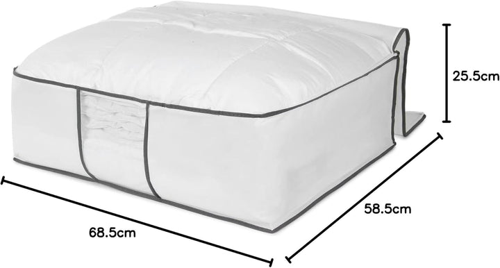 Compactor NEOTEX Bettdecken-Aufbewahrungstaschen Set von 3 - Aus 100% Polypropylen mit Transparentem