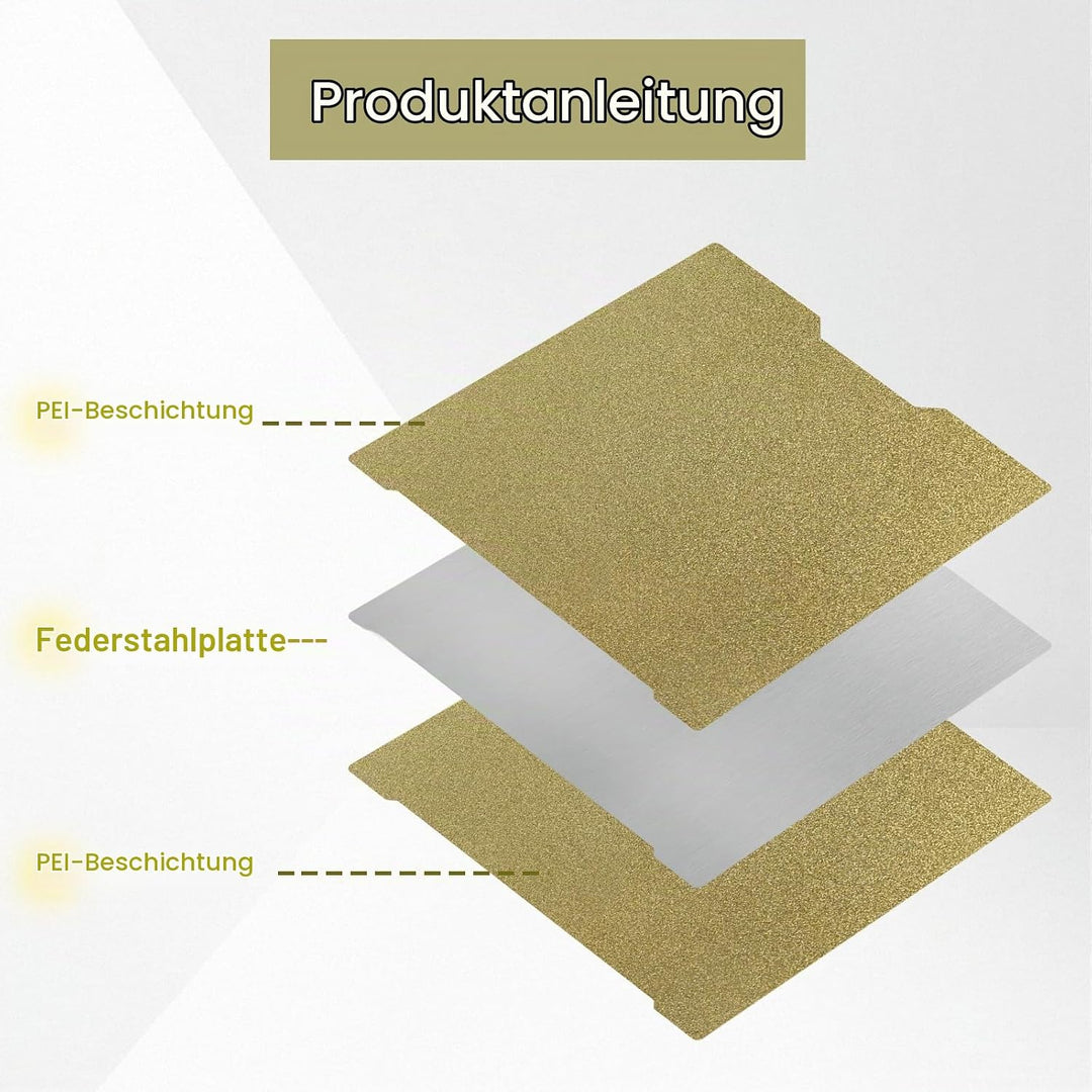 AJOYIB Dual-Seitige Texturierte PEI Build Plate Federstahl Druckbett für Bambu Lab H2D 3D Drucker Do
