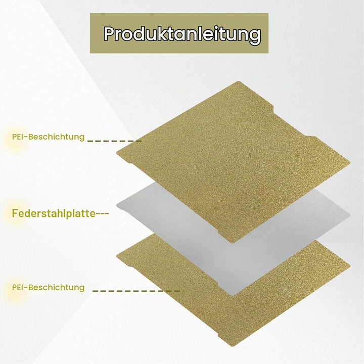 AJOYIB Dual-Seitige Texturierte PEI Build Plate Federstahl Druckbett für Bambu Lab H2D 3D Drucker Do