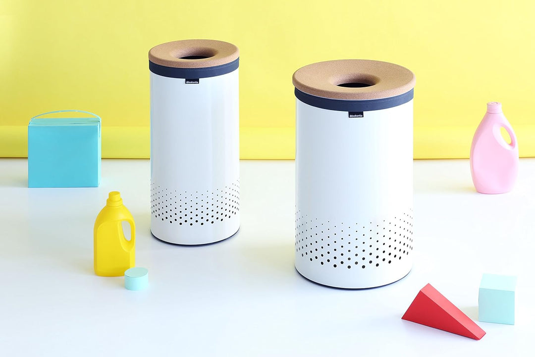 Brabantia - Wäschekorb - Quick-Drop-Öffnung - Perfekt sitzenden Baumwollwäschesack - Korrosionsfrei