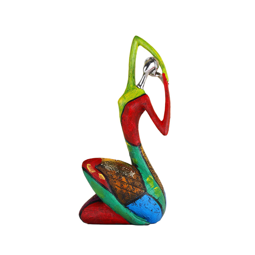 Abstrakte Kunst Frau Skulptur Figuren - Bunte Yoga-Charakter Statue für Moderne Heimdekoration - Han