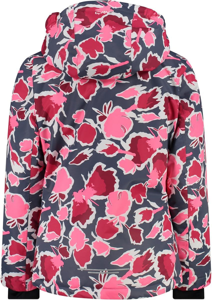 CMP Unisex Kinder Kid G Kapuzenjacke mit Druckknöpfen skijacke 98 Titan-glanz, 98 Titan-glanz