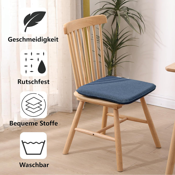 RACE LEAF 2er Set 40,5x40,5 cm Memory Foam Slow Rebound Sitzkissen Indoor Household Sitzkissen Wasse