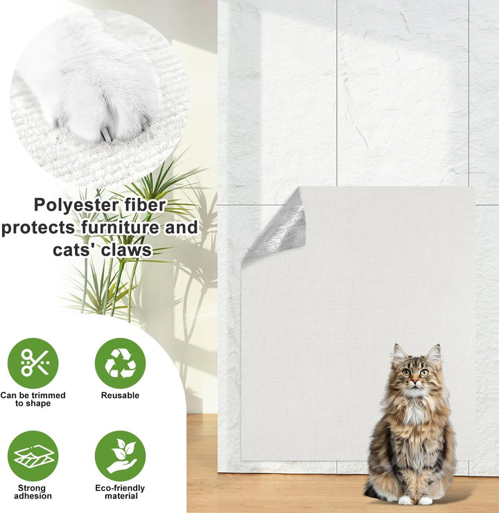 Selbstklebend Kratzmatte Katze 200cmx40cm Kratzteppich Katzen Kratzschutz Sofa Kratzwand für Katzens