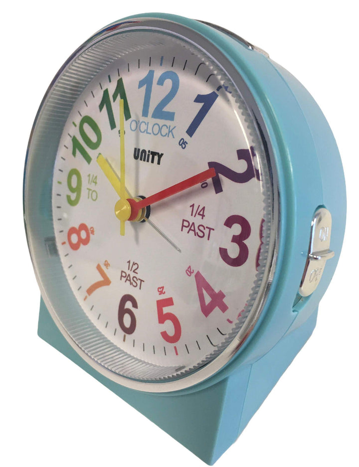 Unity Wecker Kinderwecker Piepton 49027, Babyblau, 10.5 x 10.5 x 6.5cm 10.5 x 10.5 x 6.5cm Babyblau,