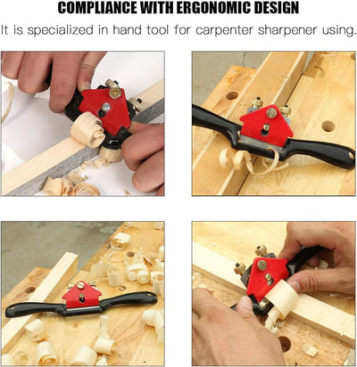 Glarks Verstellbare Speichenhobel mit flachem Boden und Metallklinge für Holzarbeiten, Handwerkzeug,
