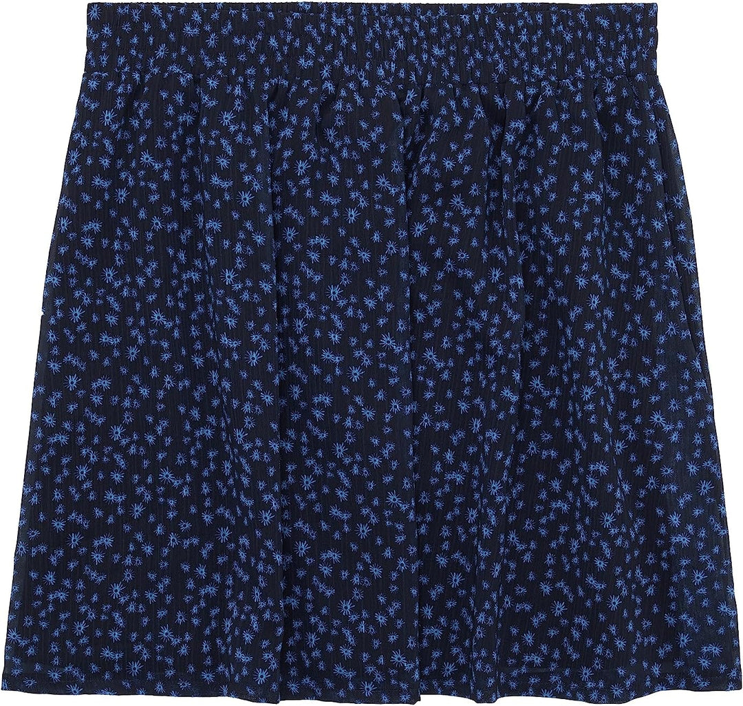 TOM TAILOR Denim Damen 1038304 Mini-Rock mit Blumenmuster, 32411-navy Blue Flower Print, XL