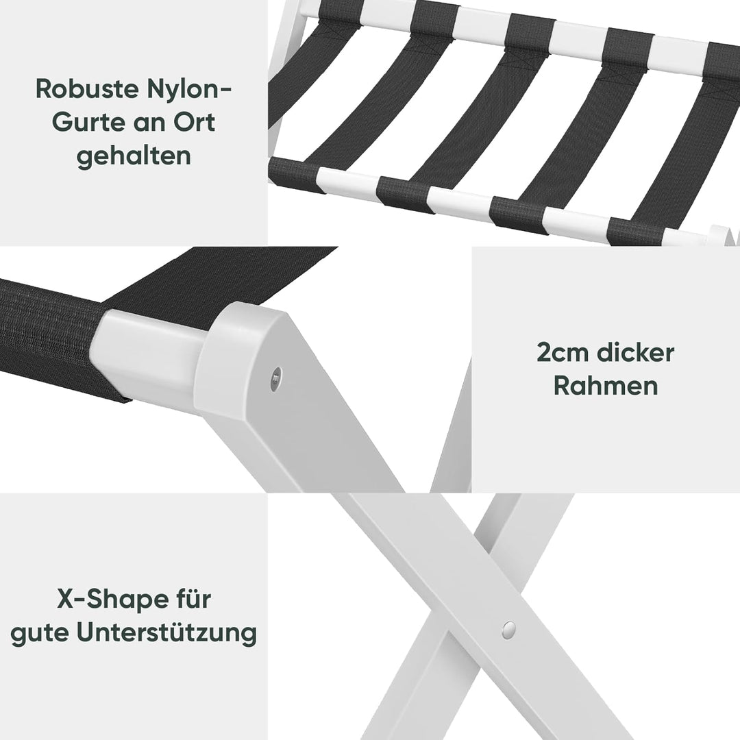 Smart FENDEE 2er-Set Bambus Gepäckträger, Faltbarer Gepäckträger mit Stoffablage, Geeignet für die M