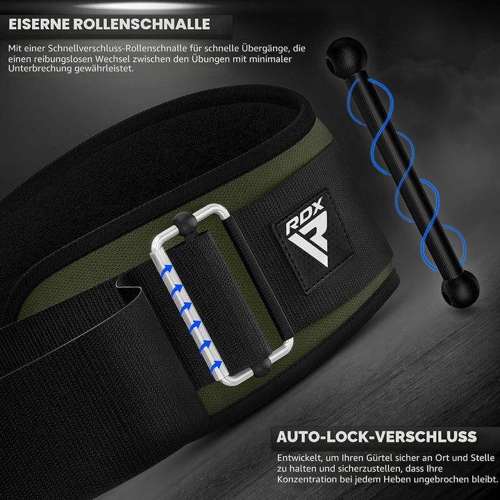 RDX 6.5” Gewichthebergürtel, Auto-Lock Trainingsgürtel, Krafttraining Powerlifting Fitness Bodybuild