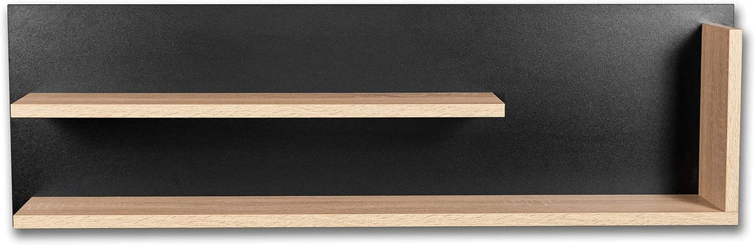 STEMA Seyfried Wandregal Louie in Sonoma Eiche - 1100x340x190 Wandboard, Schweberegal, Hängeregal, S